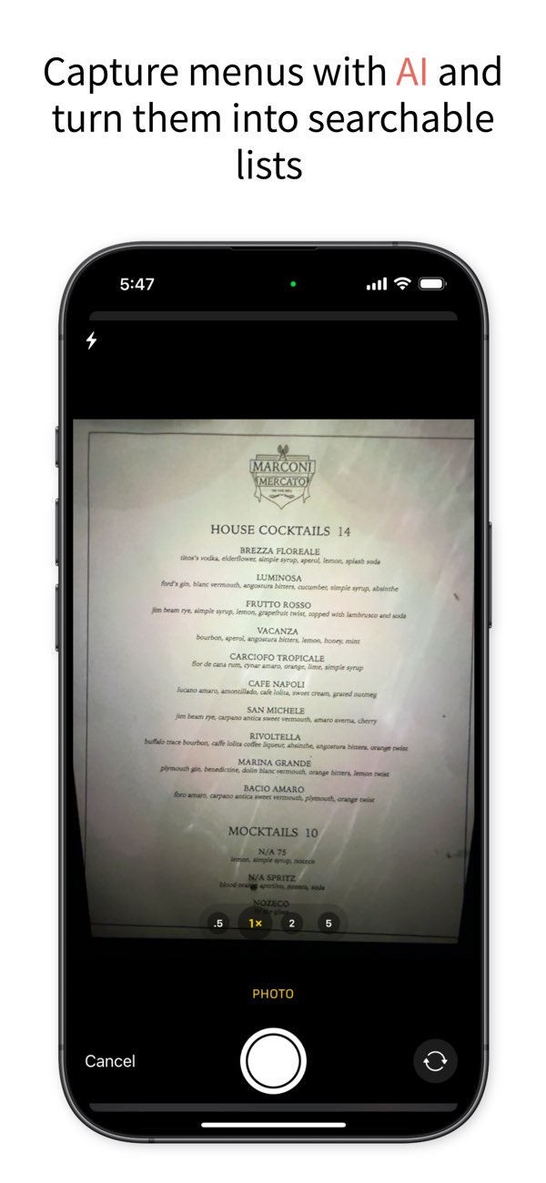Cocktail Menus screenshot 2
